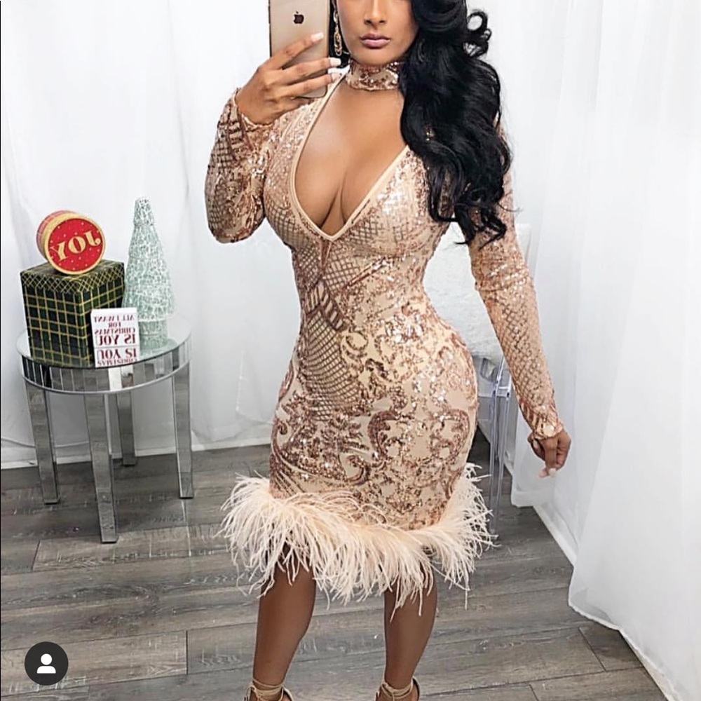 Sequin midi dress